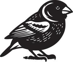 grosbeak Illustration black vector