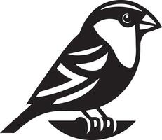 grosbeak Illustration black vector