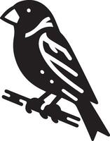 grosbeak Illustration black vector