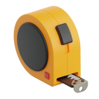 3D Render Measure Tape Icon Illustration. Isolated on Transparent background png