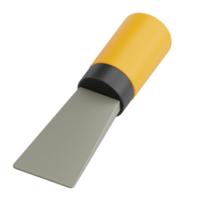 3D Render Chisel Icon Illustration. Isolated on Transparent background png