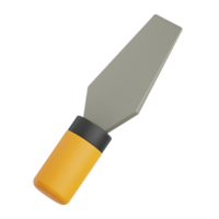 3D Render Chisel Icon Illustration. Isolated on Transparent background png