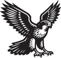 harrier bird illustration black vector