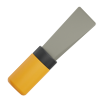 3D Render Chisel Icon Illustration. Isolated on Transparent background png