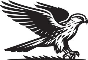 harrier bird illustration black vector