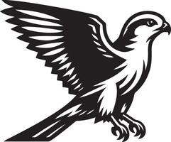 harrier bird illustration black vector