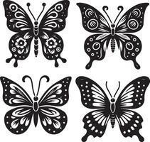 Set of Butterfly illustration vector