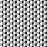 seamless geometric 3d texture. Decorative black and white endless background. Monochrome tileable illusion pattern vector