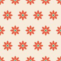 Colorful seamless floral pattern - geometric design. Abstract trendy vintage background. illustration. Textile endless print vector