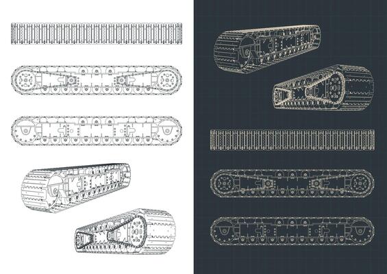 Continuous track from a large crawler crane