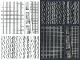 Skyscraper close up sketches vector