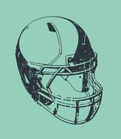 American football helmet retro style vector