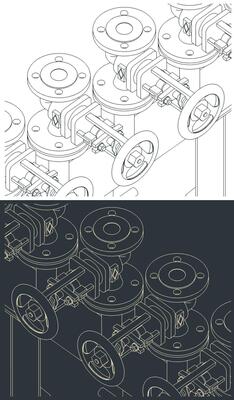 Steam header closeup