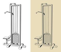 Lat pulldown machine vector