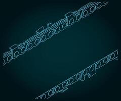 Chainsaw tire and chain close up vector
