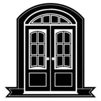 illustration of window and door, suitable for window fabrication logo and etc vector