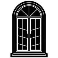 illustration of window and door, suitable for window fabrication logo and etc vector