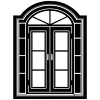 illustration of window and door, suitable for window fabrication logo and etc vector