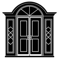 illustration of window and door, suitable for window fabrication logo and etc vector