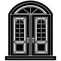 illustration of window and door, suitable for window fabrication logo and etc vector