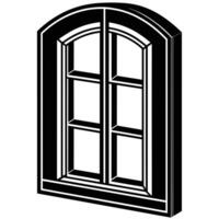 illustration of window and door, suitable for window fabrication logo and etc vector