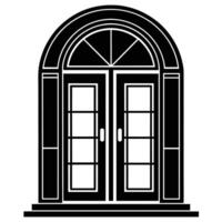 illustration of window and door, suitable for window fabrication logo and etc vector