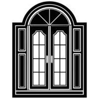 illustration of window and door, suitable for window fabrication logo and etc vector