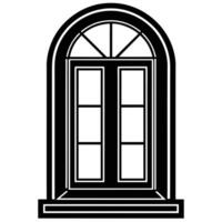 illustration of window and door, suitable for window fabrication logo and etc vector
