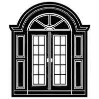 illustration of window and door, suitable for window fabrication logo and etc vector