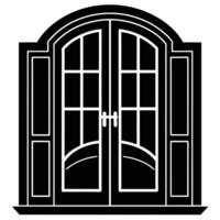 illustration of window and door, suitable for window fabrication logo and etc vector