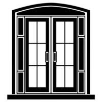 illustration of window and door, suitable for window fabrication logo and etc vector