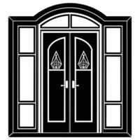 illustration of window and door, suitable for window fabrication logo and etc vector