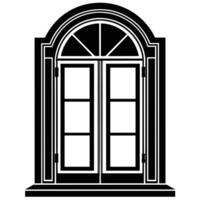 illustration of window and door, suitable for window fabrication logo and etc vector