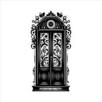 illustration of window and door, suitable for window fabrication logo and etc vector