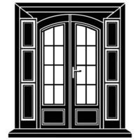 illustration of window and door, suitable for window fabrication logo and etc vector