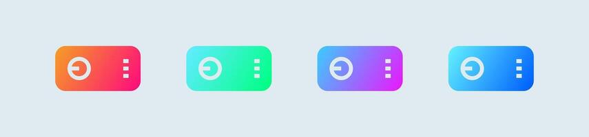 Project solid icon in gradient colors. Multimedia signs illustration. vector
