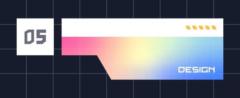 Futuristic element illustration. Colorful lower third overlay. vector