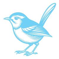 blue bird isolated on white background vector