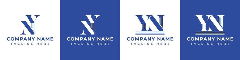 Letters NY and YN Pillar Logo, suitable for business with NY and YN related to Pillar vector