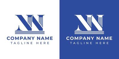 Letters NN Pillar Logo Set, suitable for any business with NN related to Pillar vector
