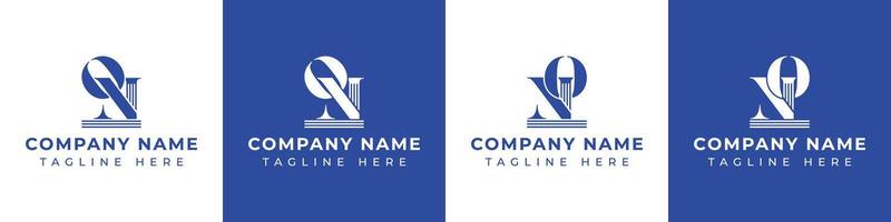 Letters NO and ON Pillar Logo, suitable for business with NO and ON related to Pillar vector