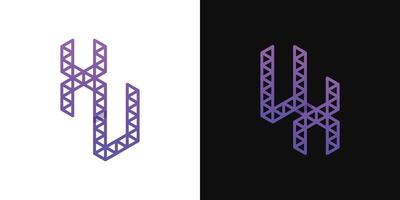 Letters VX and XV Polygon Logo, suitable for business related to polygon with XV or VX initials vector