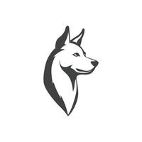 Simple dog logo monochrome vector
