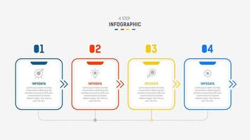 Three Step Infographic label design template with line icons. process steps diagram, presentations, workflow layout, banner, flow chart, info graph illustration. vector