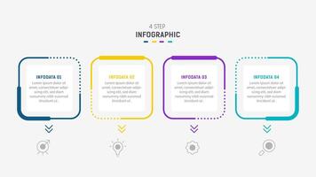 Three Step Infographic label design template with line icons. process steps diagram, presentations, workflow layout, banner, flow chart, info graph illustration. vector