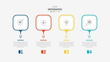 Three Step Infographic label design template with line icons. process steps diagram, presentations, workflow layout, banner, flow chart, info graph illustration. vector