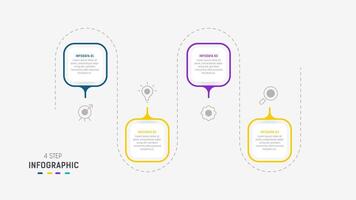 Three Step Infographic label design template with line icons. process steps diagram, presentations, workflow layout, banner, flow chart, info graph illustration. vector