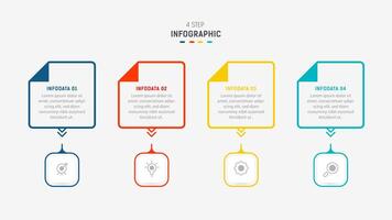 Three Step Infographic label design template with line icons. process steps diagram, presentations, workflow layout, banner, flow chart, info graph illustration. vector