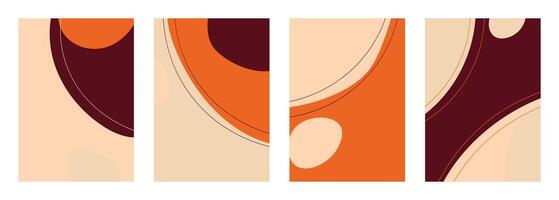 Minimalist abstract hand drawn set background. vector