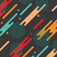 Flat colorful rounded shape background. vector